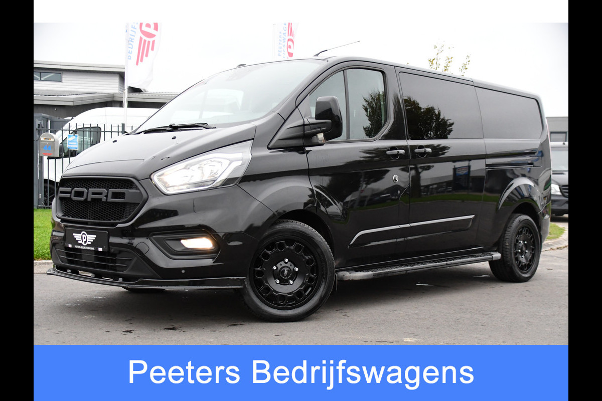 Ford Transit Custom 300 2.0 TDCI L2H1 Black Edition DC Limited Camera, Cruise, Carplay, Automaat, LED, Multimedia, Sensoren, 170PK, UNIEK!