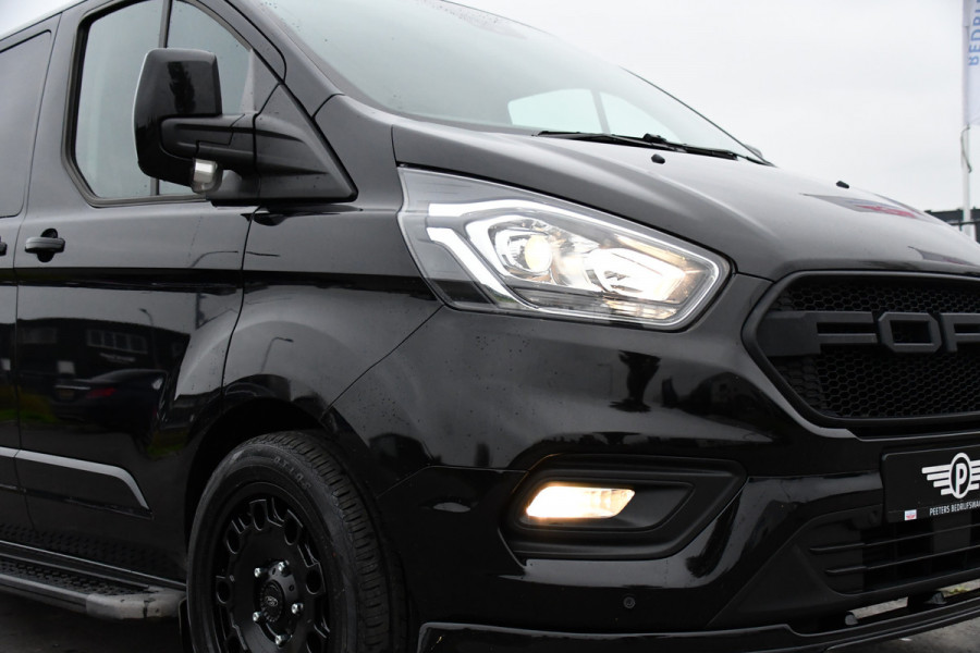 Ford Transit Custom 300 2.0 TDCI L2H1 Black Edition DC Limited Camera, Cruise, Carplay, Automaat, LED, Multimedia, Sensoren, 170PK, UNIEK!