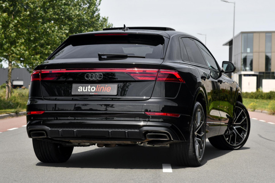 Audi Q8 60 TFSI e quattro Pro Line S Competition. RS Zetels, Softclose, Pano, Koeling, B&O, 360 3D, Trekh, HUD, Keyless, Stuurvw!