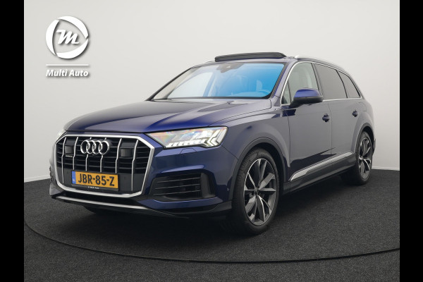 Audi Q7 55 TFSI e Quattro Pro Line Plug In Hybrid 381pk Dealer O.H PHEV | Luchtvering | Trekhaak Af Fabriek | Panodak | Adaptive Cruise | 21 "L.M Matrix LED | Camera | Lederen Sportstoelen Memory & Ventilatie | Navigatie | Keyless | Virtual | DAB  | Softclos