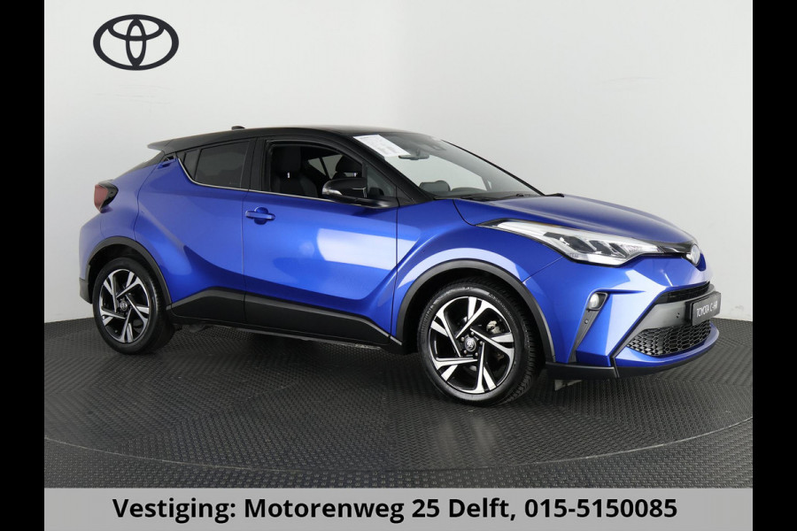 Toyota C-HR 1.8 HYBRID STYLE BI-TONE AUTOMAAT GARANTIE 2-2032 HALF LEDER. CARPLAY NAVI. 18 INCH .PDC V+A. CAMERA.