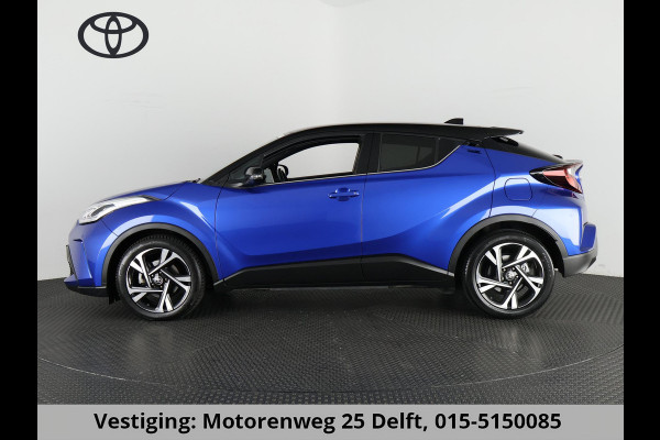 Toyota C-HR 1.8 HYBRID STYLE BI-TONE AUTOMAAT GARANTIE 2-2032 HALF LEDER. CARPLAY NAVI. 18 INCH .PDC V+A. CAMERA.