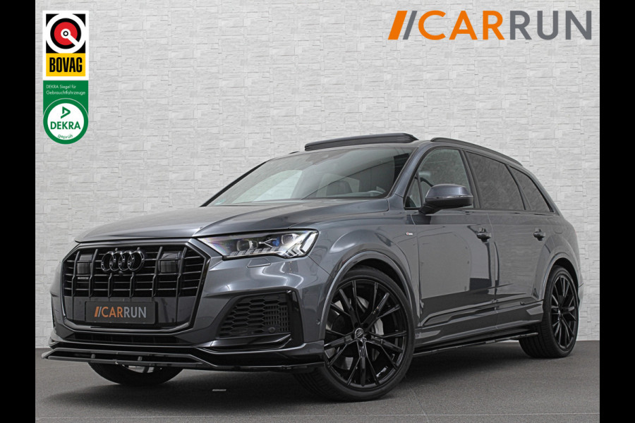 Audi Q7 55 TFSI e 381PK S-Line | 360 Camera | RS-Leder | Laser-LED | BTW | ACC | Head-Up | Panorama | Keyless-Entry | Luchtvering | Memory | Lane & Side assist | Sportstoelen | Black optic | Bovag Garantie.