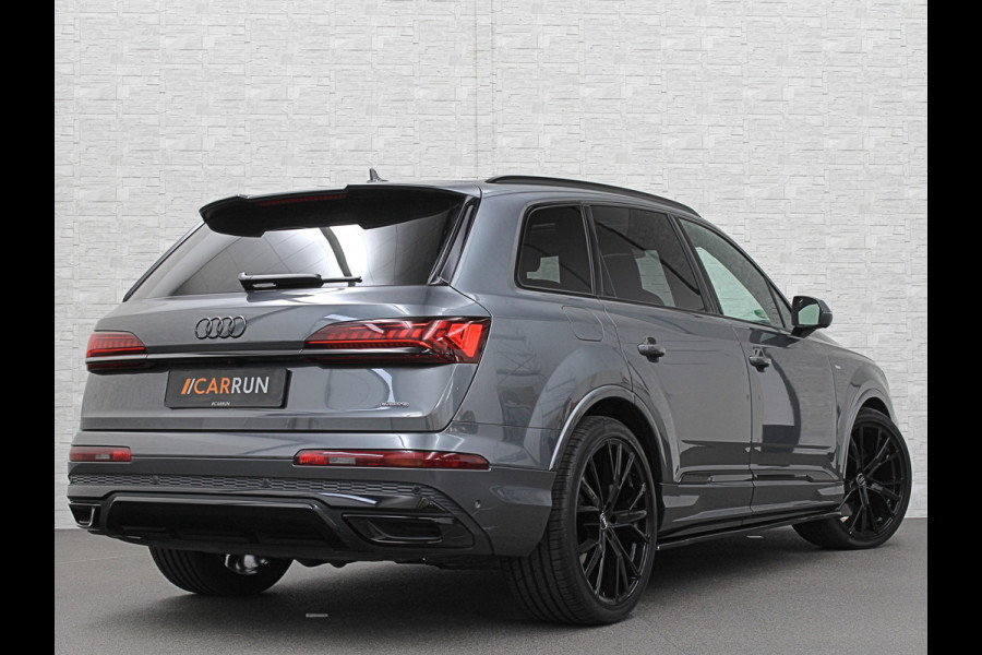 Audi Q7 55 TFSI e 381PK S-Line | 360 Camera | RS-Leder | Laser-LED | BTW | ACC | Head-Up | Panorama | Keyless-Entry | Luchtvering | Memory | Lane & Side assist | Sportstoelen | Black optic | Bovag Garantie.