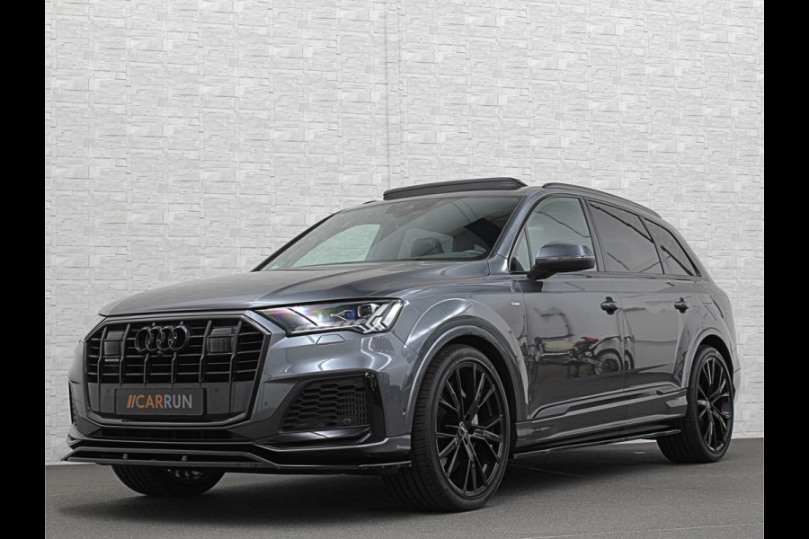 Audi Q7 55 TFSI e 381PK S-Line | 360 Camera | RS-Leder | Laser-LED | BTW | ACC | Head-Up | Panorama | Keyless-Entry | Luchtvering | Memory | Lane & Side assist | Sportstoelen | Black optic | Bovag Garantie.