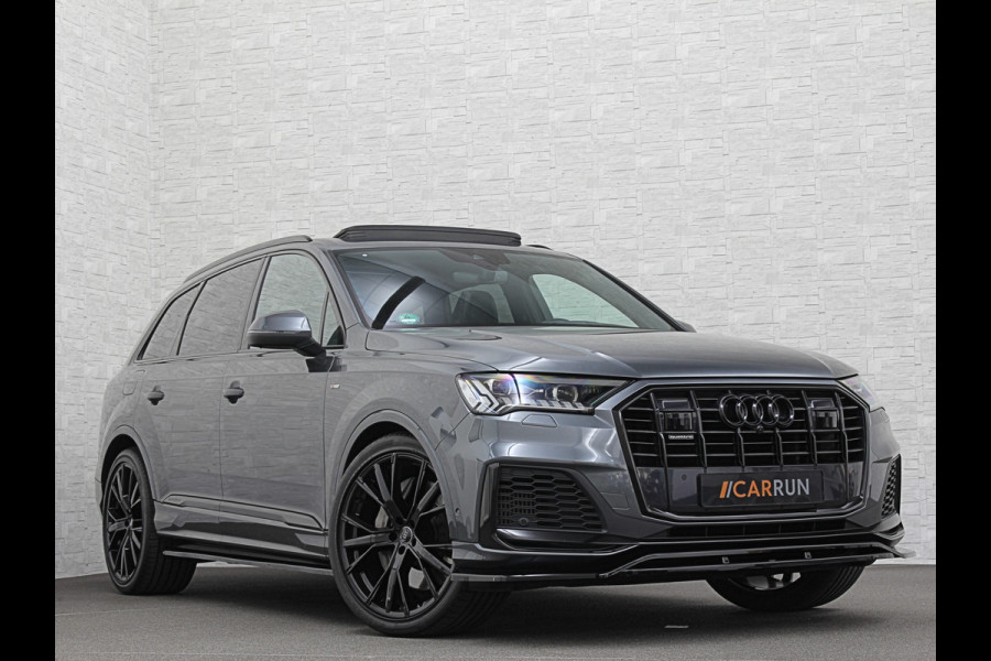 Audi Q7 55 TFSI e 381PK S-Line | 360 Camera | RS-Leder | Laser-LED | BTW | ACC | Head-Up | Panorama | Keyless-Entry | Luchtvering | Memory | Lane & Side assist | Sportstoelen | Black optic | Bovag Garantie.
