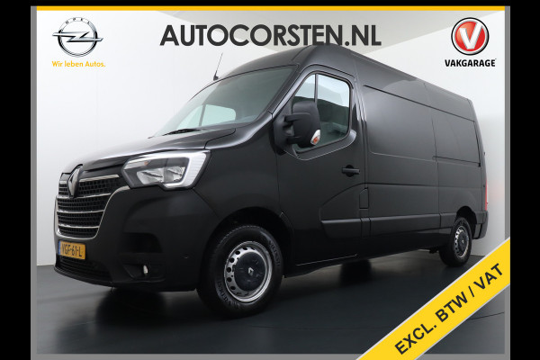 Renault Master T35 2.3dCi 135 L2H2 3-Persoons Trekhaak Navi Ecc Camera Cruise Control Pdc Blind Spot Monitoring Schuifdeur Betonplex Vloer Wandbetimmering Euro 6