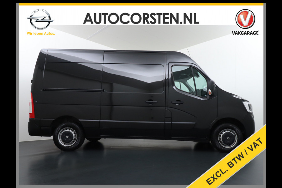 Renault Master T35 2.3dCi 135 L2H2 3-Persoons Trekhaak Navi Ecc Camera Cruise Control Pdc Blind Spot Monitoring Schuifdeur Betonplex Vloer Wandbetimmering Euro 6