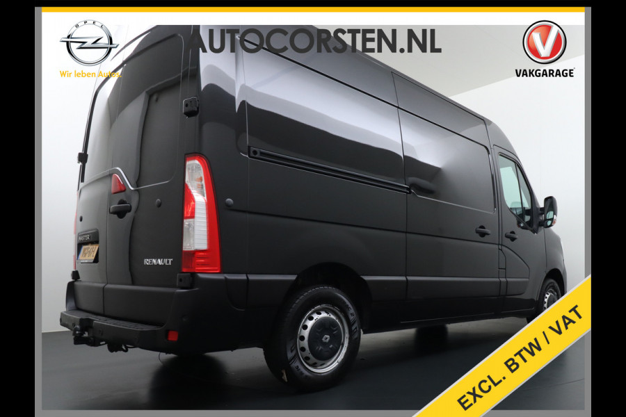 Renault Master T35 2.3dCi 135 L2H2 3-Persoons Trekhaak Navi Ecc Camera Cruise Control Pdc Blind Spot Monitoring Schuifdeur Betonplex Vloer Wandbetimmering Euro 6