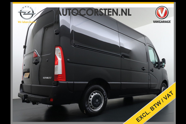 Renault Master T35 2.3dCi 135 L2H2 3-Persoons Trekhaak Navi Ecc Camera Cruise Control Pdc Blind Spot Monitoring Schuifdeur Betonplex Vloer Wandbetimmering Euro 6