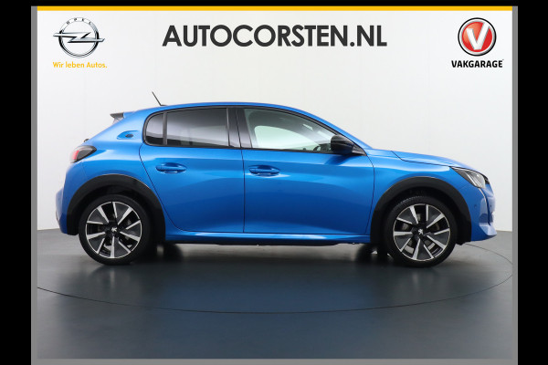 Peugeot e-208 EV GT 50kWh SOH 90% Panorama-dak Trekhaak Apple Carplay 360°CameraAndroid Navi Ecc Cruise Control DAB Pdc Stoelverwarming Sportstoelen Led Lmv 17" Privacy Glas Bluetooth Led Connected Apps
