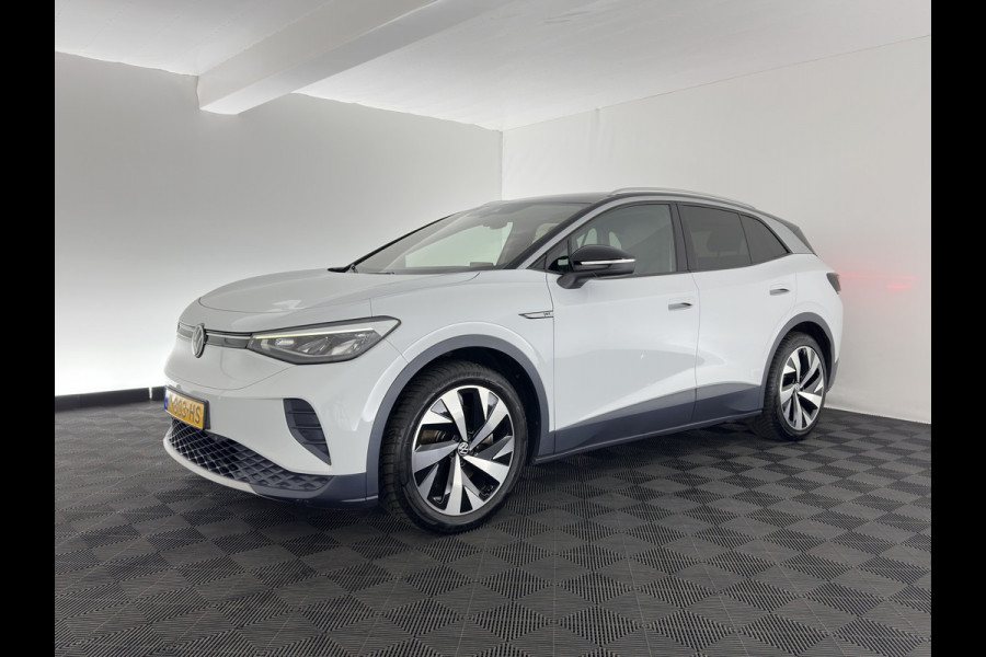 Volkswagen ID.4 First 77 kWh [ 3-Fase ] (INCL-BTW) *HEAT-PUMP | LEATHER-MICROFIBRE | FULL-LED | HEATED-COMFORTSEATS | DIGI-COCKPIT | AMBIENT-LIGHT | NAVI-FULLMAP | ECC | PDC | TOWBAR | PRIVACY-GLASS | CRUISE | CAMERA | CARPLAY | 20