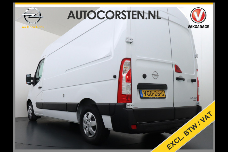 Opel Movano 2.3CDTI L2H2 Airco Navi Trekhaak 3-Persoons Cruise Control Pdc Bluetooth Kasten-inrichting Regen-Lichtsensor Schuifdeur Betonplex Vloer Wandbetimmering Euro 6 1e Eigenaar 2.500kg Trekgewicht