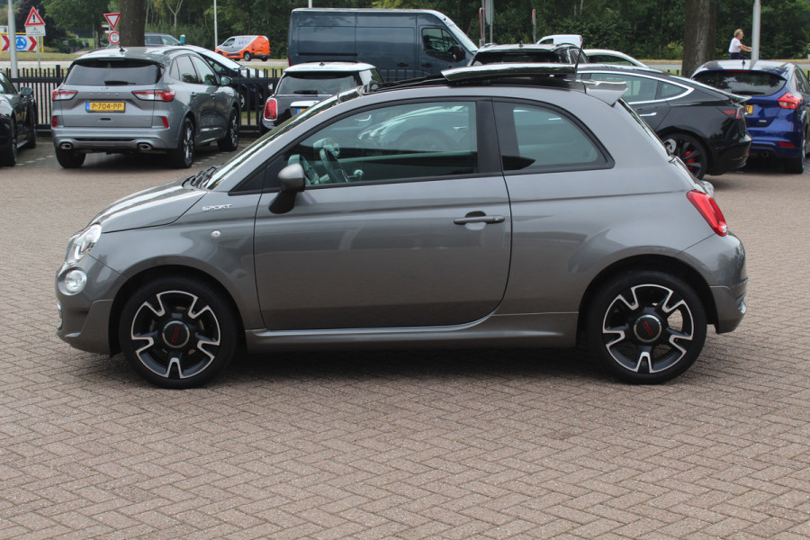 Fiat 500 1.0 Hybrid Sport / Panoramadak / Navigatie / Parkeerhulp achter / 16'' / Half leder / Xenon / Cruise Control