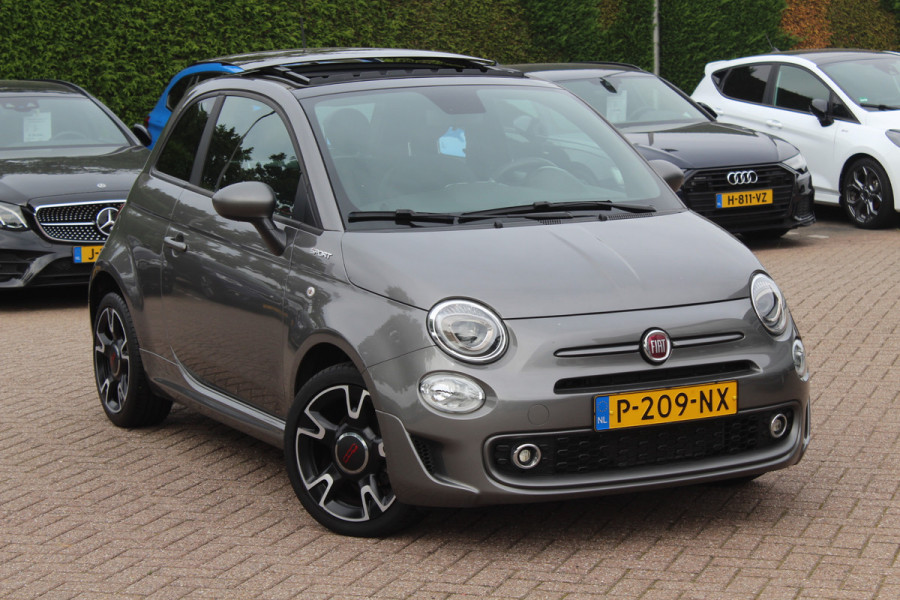 Fiat 500 1.0 Hybrid Sport / Panoramadak / Navigatie / Parkeerhulp achter / 16'' / Half leder / Xenon / Cruise Control