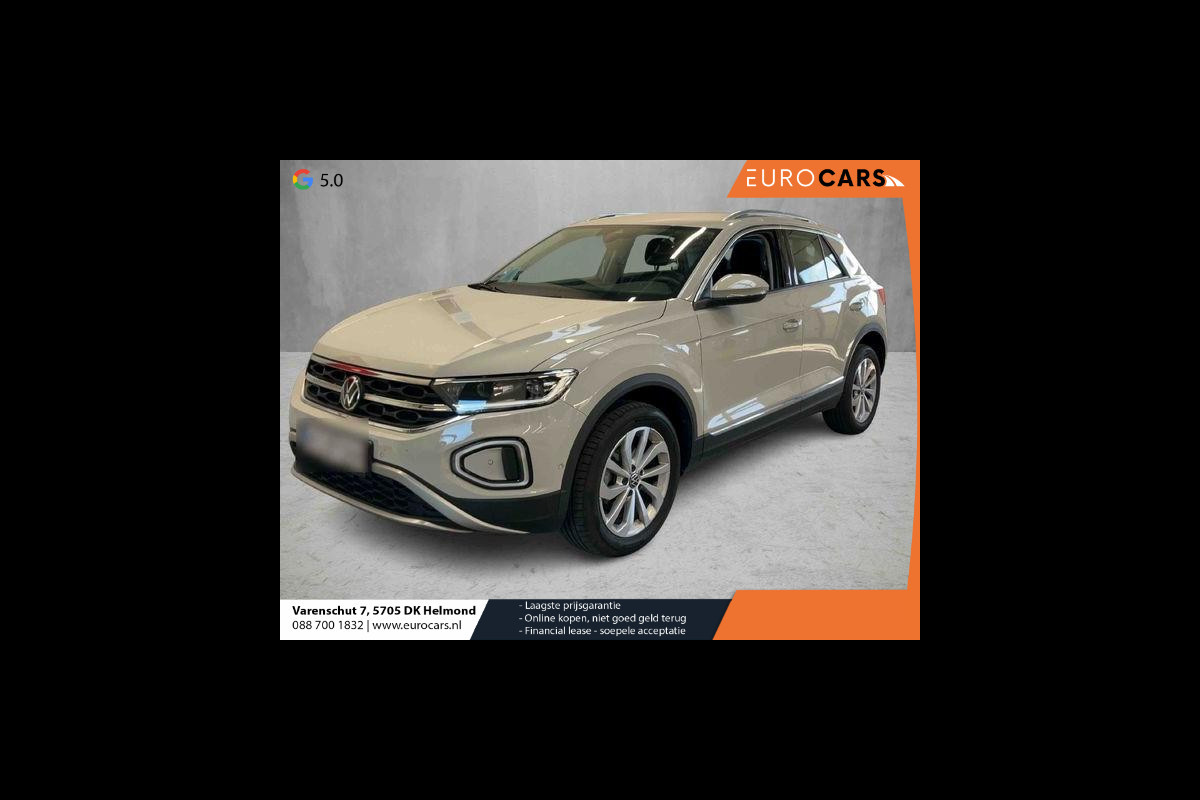 Volkswagen T-Roc 1.5 TSI Style Automaat Climate control Camera Lane assist Dodehoek Assistent LED verlichting Cruise control adaptive Keyless Apple CarPlay/ Android Auto