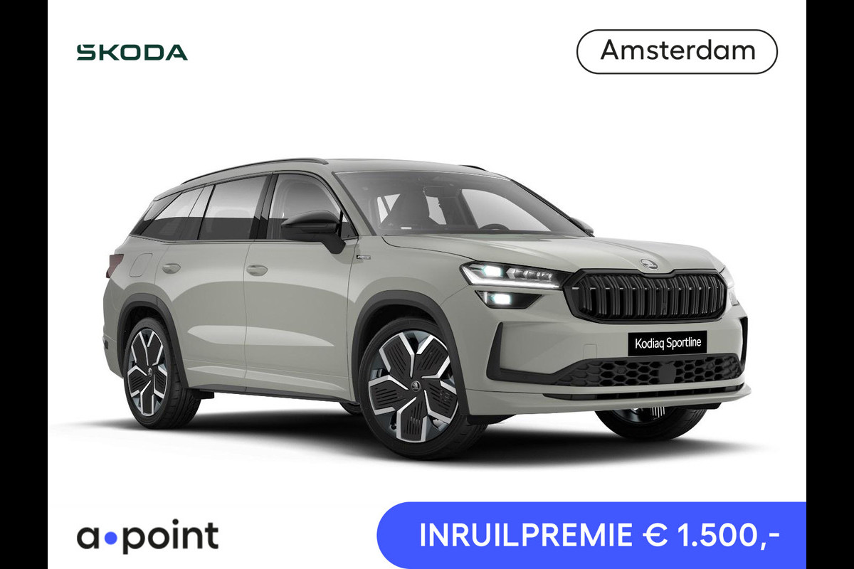 Škoda Kodiaq Sportline Business PHEV 1.5 TSI 204 pk 6 versn. DSG | Panoramadak | Trekhaak | Comfort Pakket | Winter Pakket | 20 inch lichtmetalen velgen Škoda Kodiaq Sportline Business PHEV 1.5 TSI 204 pk 6 versn. DSG | Panoramadak | Trekhaak | Comfort Pakket | Winter Pakket | 20 inch lichtmetalen velgen