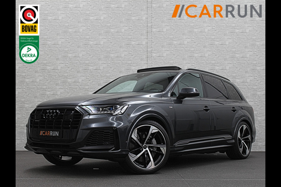 Audi Q7 TFSI e 381PK S-Line | 360 Camera | RS-Leder | Laser-LED | BTW | ACC | Head-Up | Panorama | Keyless-Entry | Luchtvering | Memory | Lane & Side assist | Sportstoelen | Black optic | Bovag Garantie.