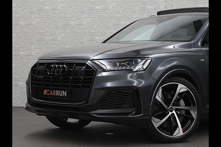 Audi Q7 TFSI e 381PK S-Line | 360 Camera | RS-Leder | Laser-LED | BTW | ACC | Head-Up | Panorama | Keyless-Entry | Luchtvering | Memory | Lane & Side assist | Sportstoelen | Black optic | Bovag Garantie.