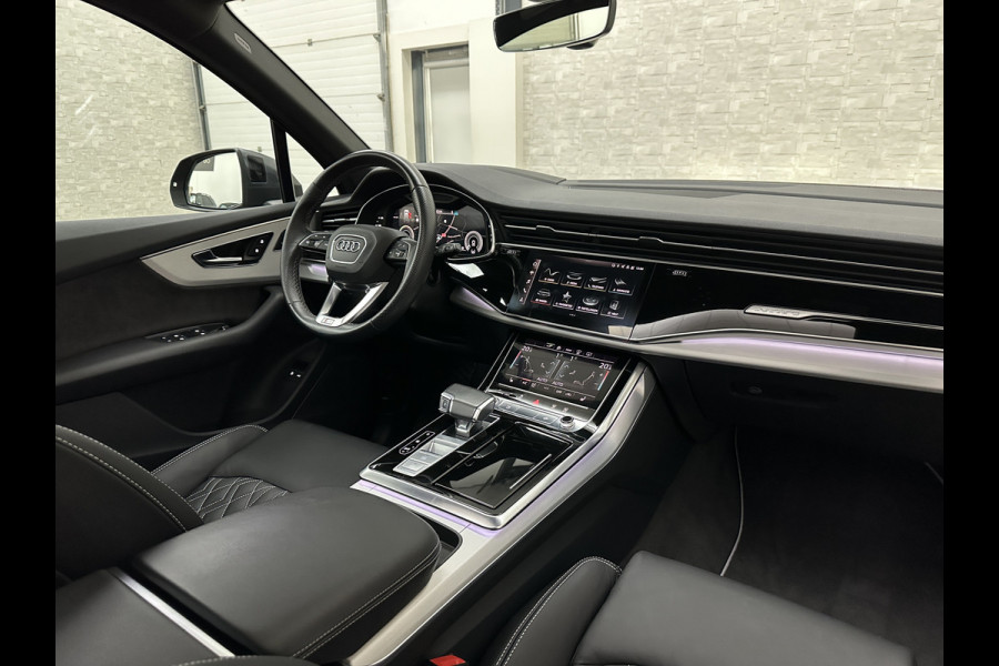 Audi Q7 TFSI e 381PK S-Line | 360 Camera | RS-Leder | Laser-LED | BTW | ACC | Head-Up | Panorama | Keyless-Entry | Luchtvering | Memory | Lane & Side assist | Sportstoelen | Black optic | Bovag Garantie.