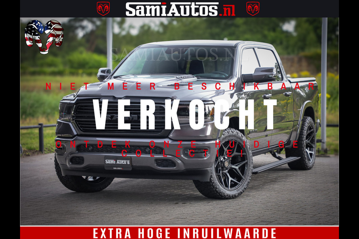 Dodge Ram 1500 Laramie Night 5,7 V8 402PK | Krachtige Hemi | Zeer Rijk Uitgevoerd | Comfortabele Dubbele Cabine met Royale 5 Zitplaatsen | Granite Crystal |  BPM vrij | Nu Leverbaar uit Voorraad | Voorraad Nr 2371 - 2297