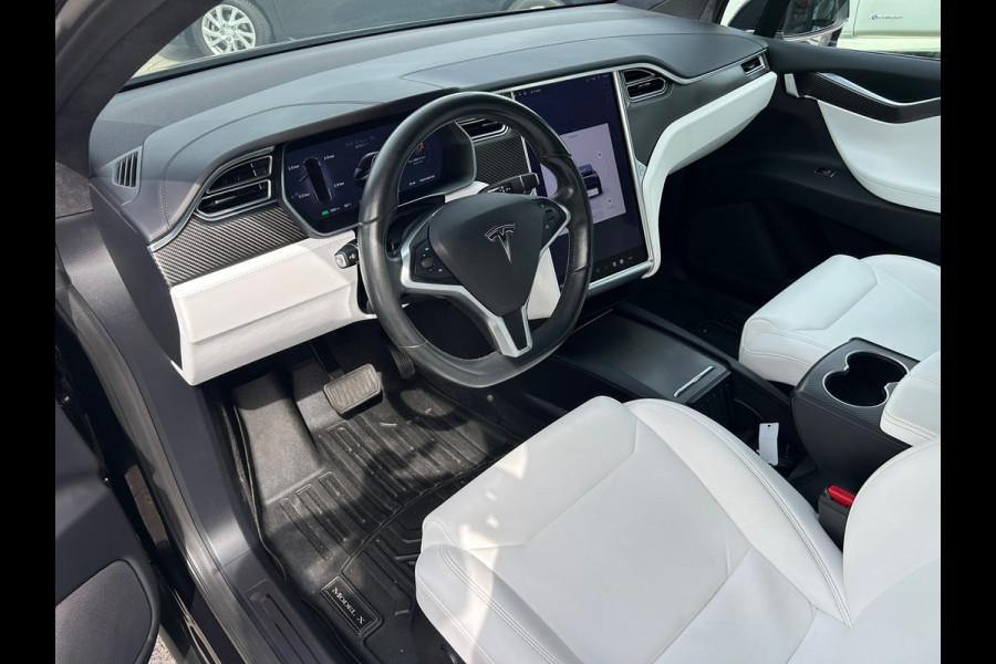 Tesla Model X 100D 5P 91% SOH Trekhaak Wit Leder NL-Auto