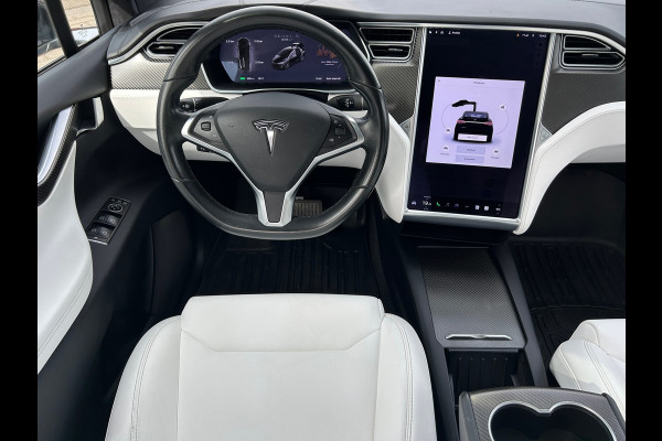 Tesla Model X 100D 5P 91% SOH Trekhaak Wit Leder NL-Auto