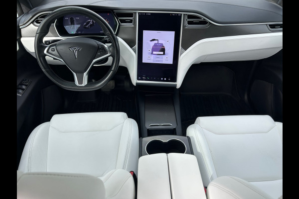 Tesla Model X 100D 5P 91% SOH Trekhaak Wit Leder NL-Auto