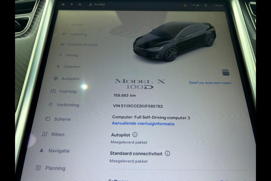 Tesla Model X 100D 5P 91% SOH Trekhaak Wit Leder NL-Auto