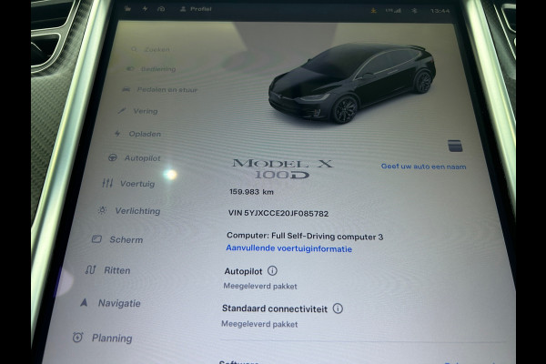 Tesla Model X 100D 5P 91% SOH Trekhaak Wit Leder NL-Auto