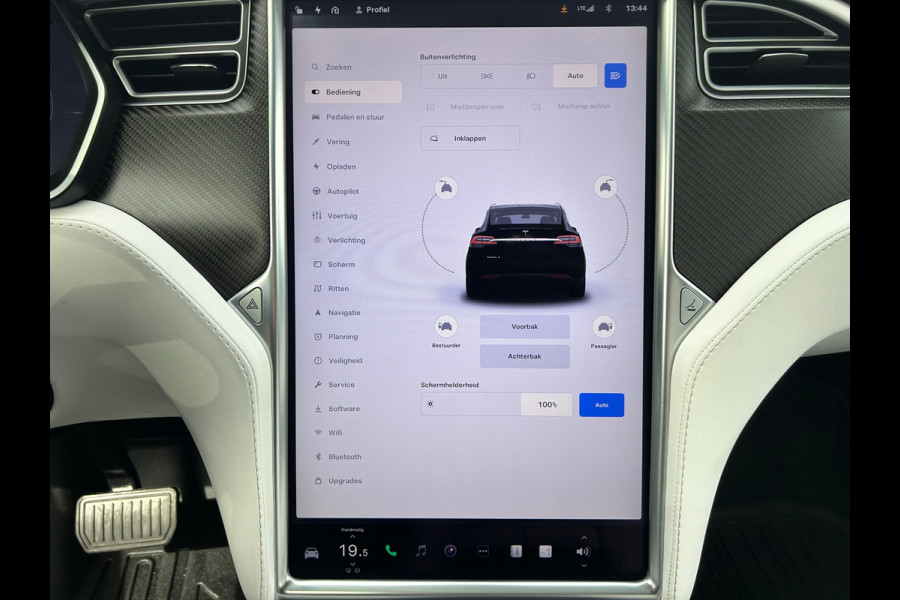 Tesla Model X 100D 5P 91% SOH Trekhaak Wit Leder NL-Auto