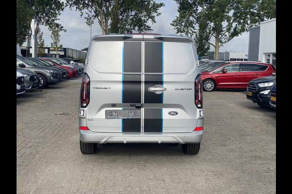 Ford Transit Custom 320 2.5 PHEV L2H1 Sport DC Zuid | 0,99% Renteactie | 233pk | Dubbele Cabine | Dubbele zijschuifdeur | Inklapbare trekhaak | 19 inch lichtmetalen Sport velgen (mat zwart) | Verwarmbaar stuurwiel | Navigatie systeem