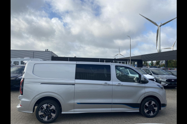 Ford Transit Custom 320 2.5 PHEV L2H1 Sport DC Zuid | 0,99% Renteactie | 233pk | Dubbele Cabine | Dubbele zijschuifdeur | Inklapbare trekhaak | 19 inch lichtmetalen Sport velgen (mat zwart) | Verwarmbaar stuurwiel | Navigatie systeem