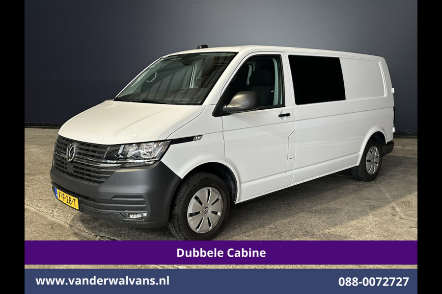 Volkswagen Transporter 2.0 TDI L2H1 Dubbele Cabine Euro6 Airco | 5-Zits | Navigatie | Trekhaak | Apple Carplay Android Auto, Cruisecontrol, Parkeersensoren