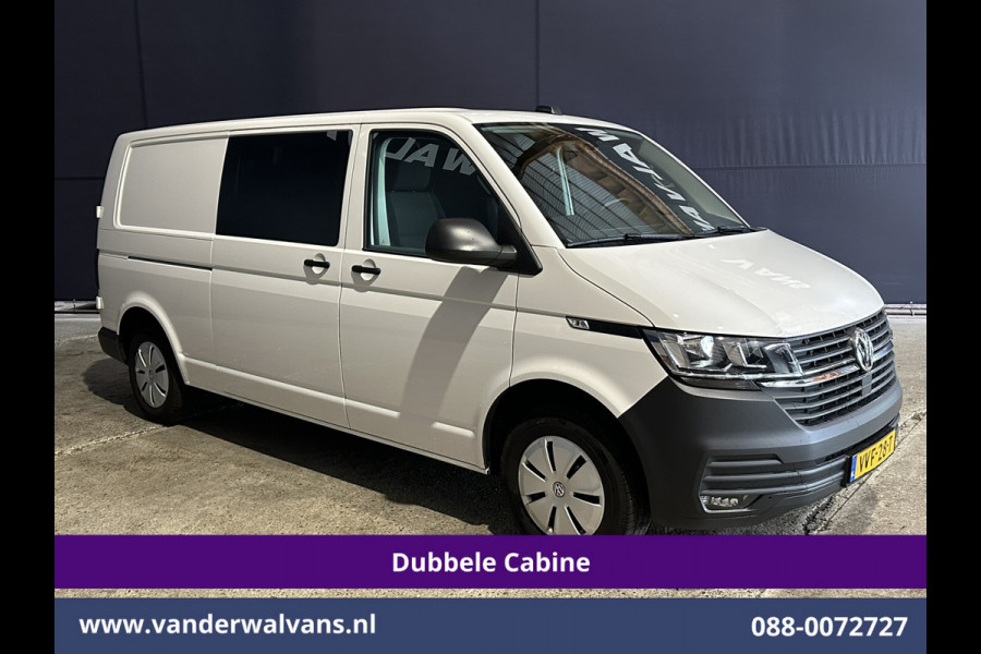 Volkswagen Transporter 2.0 TDI L2H1 Dubbele Cabine Euro6 Airco | 5-Zits | Navigatie | Trekhaak | Apple Carplay Android Auto, Cruisecontrol, Parkeersensoren