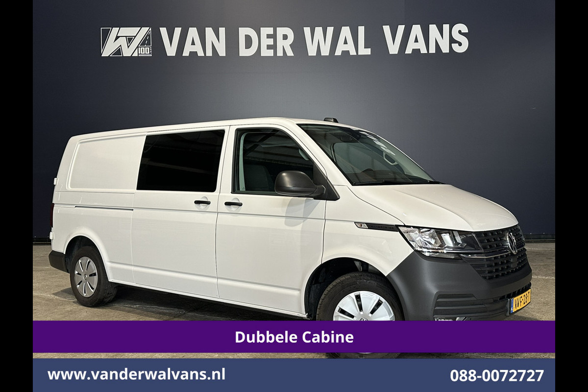 Volkswagen Transporter 2.0 TDI L2H1 Dubbele Cabine Euro6 Airco | 5-Zits | Navigatie | Trekhaak | Apple Carplay Android Auto, Cruisecontrol, Parkeersensoren