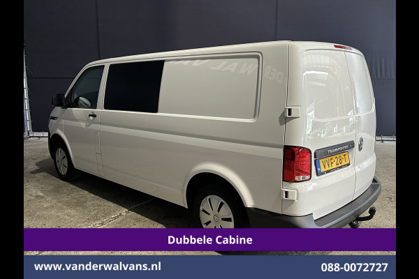 Volkswagen Transporter 2.0 TDI L2H1 Dubbele Cabine Euro6 Airco | 5-Zits | Navigatie | Trekhaak | Apple Carplay Android Auto, Cruisecontrol, Parkeersensoren