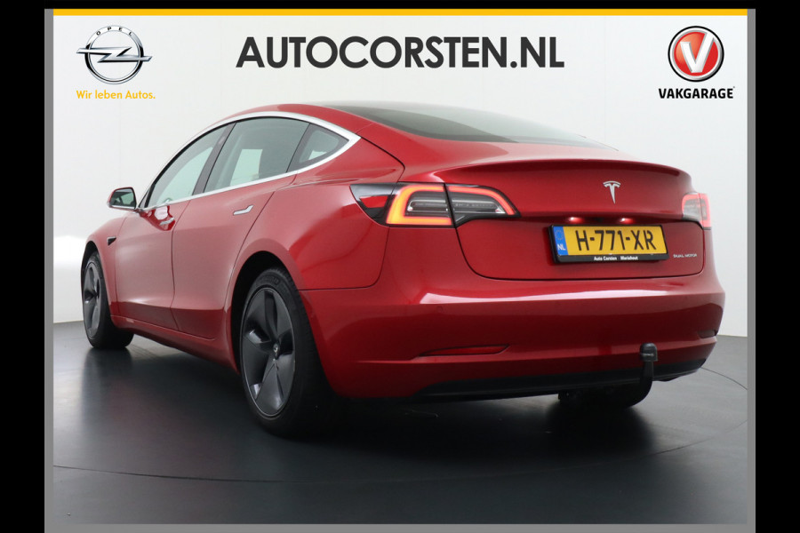 Tesla Model 3 Long Range AWD 75kWh 463PK **Trekhaak**  SOH 89% Lmv FSD-3 Computer Premium Audio AutoPilot Panoramadak Camera's Leer Adaptive-C 4WD Stoel en achterbank verwarming Elektr.Stoelen+Memory+Easy-Entry WiFi 1e Eigenaar Origineel Nederlandse Auto Garantie op Accu/Motor tot 29-06-2028/192.000km