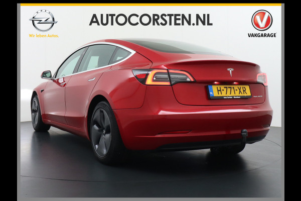 Tesla Model 3 Long Range AWD 75kWh 463PK **Trekhaak**  SOH 89% Lmv FSD-3 Computer Premium Audio AutoPilot Panoramadak Camera's Leer Adaptive-C 4WD Stoel en achterbank verwarming Elektr.Stoelen+Memory+Easy-Entry WiFi 1e Eigenaar Origineel Nederlandse Auto Garantie op Accu/Motor tot 29-06-2028/192.000km