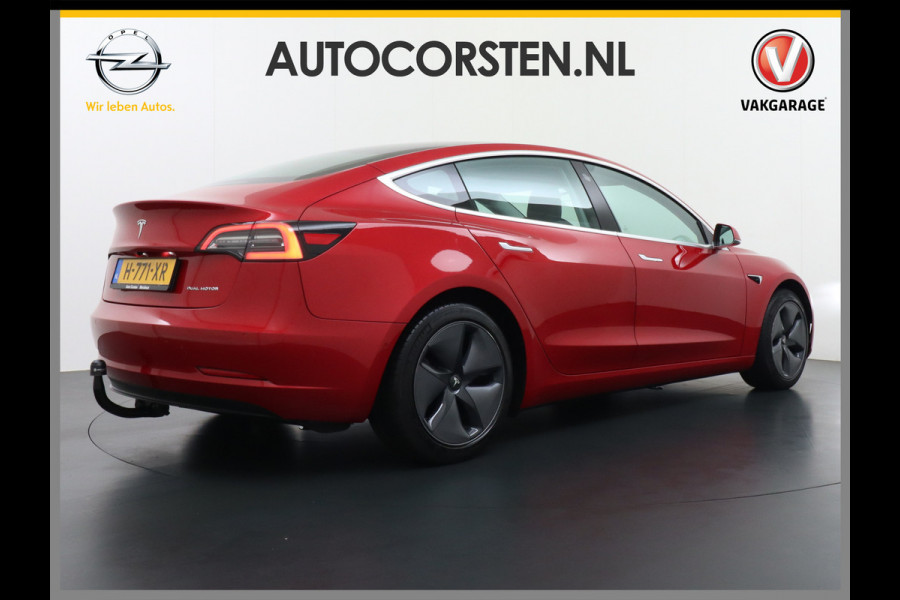 Tesla Model 3 Long Range AWD 75kWh 463PK **Trekhaak**  SOH 89% Lmv FSD-3 Computer Premium Audio AutoPilot Panoramadak Camera's Leer Adaptive-C 4WD Stoel en achterbank verwarming Elektr.Stoelen+Memory+Easy-Entry WiFi 1e Eigenaar Origineel Nederlandse Auto Garantie op Accu/Motor tot 29-06-2028/192.000km