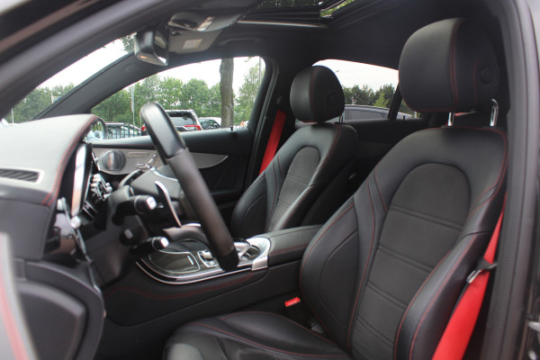 Mercedes-Benz GLC Coupé AMG 43 4MATIC / Schuifdak / 360Camera / Head-up / Burmester / Carbon intr. / 21'' / Memory seats / Keyless / Treeplanken / LED / Dodehoek / DAB / Stoelverwarming / ACC