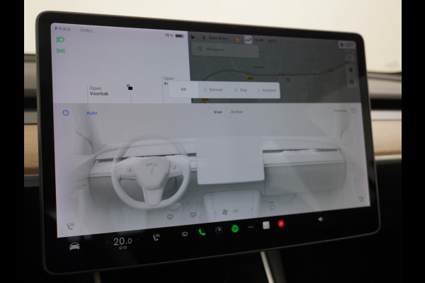 Tesla Model 3 Long Range AWD 75kWh 463PK **Trekhaak**  SOH 89% Lmv FSD-3 Computer Premium Audio AutoPilot Panoramadak Camera's Leer Adaptive-C 4WD Stoel en achterbank verwarming Elektr.Stoelen+Memory+Easy-Entry WiFi 1e Eigenaar Origineel Nederlandse Auto Garantie op Accu/Motor tot 29-06-2028/192.000km