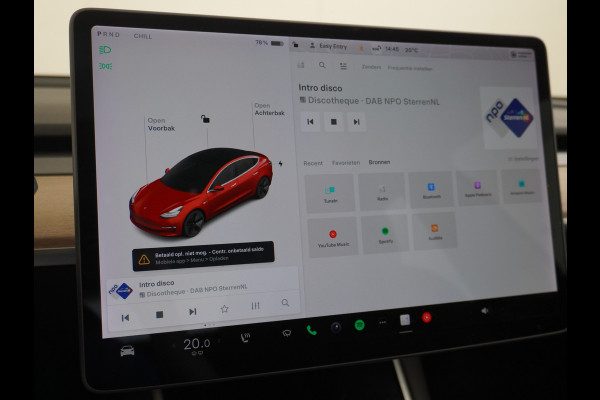 Tesla Model 3 Long Range AWD 75kWh 463PK **Trekhaak**  SOH 89% Lmv FSD-3 Computer Premium Audio AutoPilot Panoramadak Camera's Leer Adaptive-C 4WD Stoel en achterbank verwarming Elektr.Stoelen+Memory+Easy-Entry WiFi 1e Eigenaar Origineel Nederlandse Auto Garantie op Accu/Motor tot 29-06-2028/192.000km