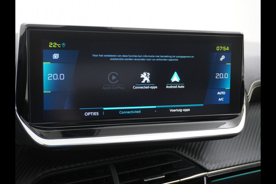 Peugeot e-208 EV GT 50kWh SOH 90% Panorama-dak Trekhaak Apple Carplay 360°CameraAndroid Navi Ecc Cruise Control DAB Pdc Stoelverwarming Sportstoelen Led Lmv 17" Privacy Glas Bluetooth Led Connected Apps