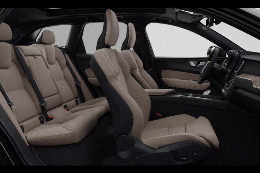 Volvo XC60 T6 350PK Automaat AWD Ultra Bright Climate / Luchtvering / Panorama dak / Head Up-Display / 360 Camera / Cardamom Leder / 21'' LM Velgen /