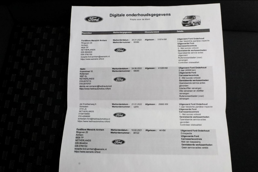 Ford Transit Custom 2.0 TDCI 130pk L1H1 Automaat Trend Airco/Navi 05-2021