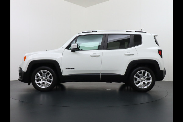 Jeep Renegade 1.4T AUT-6 Leer Navi Ecc 17''Lmv Stoel-Stuurverwarming Keyless Cruise Control Bluetooth Pdc Usb Led Mistlampen Lane-departure Isofix Privacy Glas Dakrails MultiAir Latitude Slechts 1361kg licht! / 75 /3mnd belasting