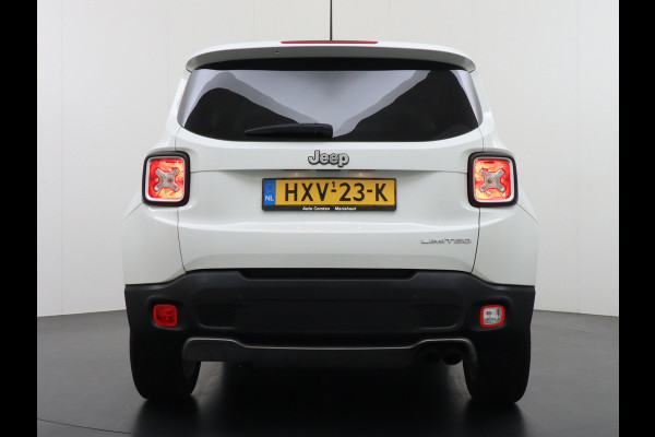 Jeep Renegade 1.4T AUT-6 Leer Navi Ecc 17''Lmv Stoel-Stuurverwarming Keyless Cruise Control Bluetooth Pdc Usb Led Mistlampen Lane-departure Isofix Privacy Glas Dakrails MultiAir Latitude Slechts 1361kg licht! / 75 /3mnd belasting