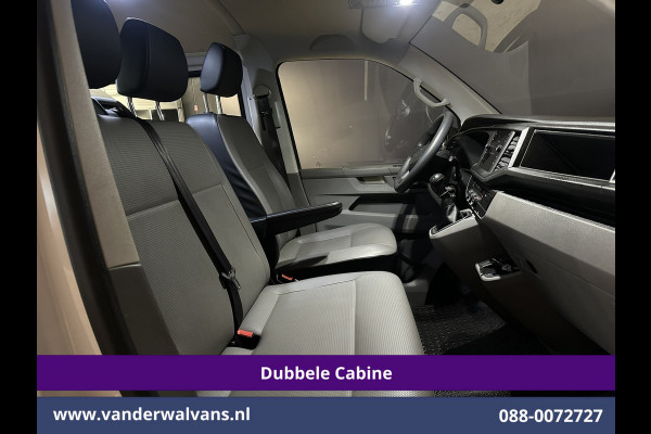 Volkswagen Transporter 2.0 TDI 150pk L2H1 Dubbele cabine Euro6 Airco | 6-Zits | 2500kg Trekhaak | Navigatie Apple Carplay, Android Auto, Sidebars, Leder