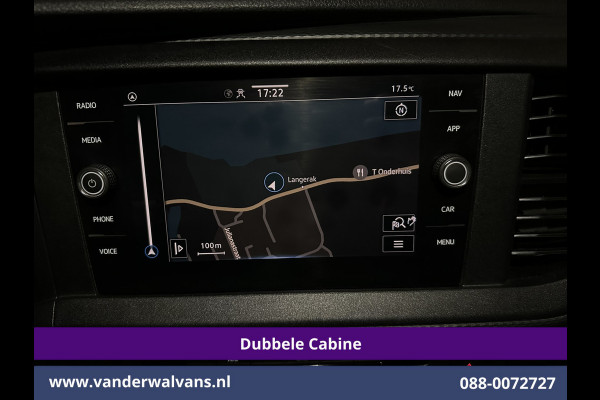 Volkswagen Transporter 2.0 TDI 150pk L2H1 Dubbele cabine Euro6 Airco | 6-Zits | 2500kg Trekhaak | Navigatie Apple Carplay, Android Auto, Sidebars, Leder